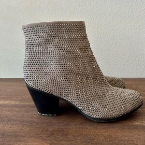 Juicy Couture Taupe Studded Ankle Booties